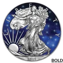 2019 Silver 1 oz American Eagle Glowing Galaxy