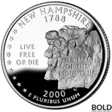 2000-S Silver Proof State Quarter - NEW HAMPSHIRE