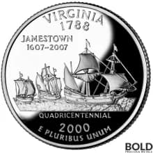 2000-S Silver Proof State Quarter - VIRGINIA