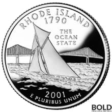 2001-S Silver Proof State Quarter - RHODE ISLAND