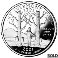 2001-S Silver Proof State Quarter - VERMONT