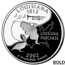 2002-S Silver Proof State Quarter - LOUISIANA