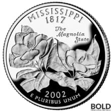 2002-S Silver Proof State Quarter - MISSISSIPPI