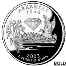2003-S Silver Proof State Quarter - ARKANSAS