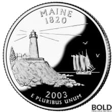 2003-S Silver Proof State Quarter - MAINE