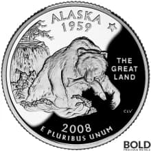 2008-S Silver Proof State Quarter - ALASKA