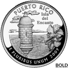 2009-S Silver Proof Territories Quarter - PUERTO RICO
