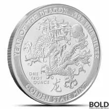 1 oz GSM Lunar Dragon Silver Round