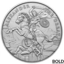 1 oz Legendary Warriors: Alexander the Great Silver Round (BU)