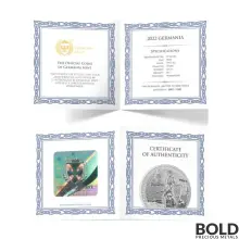 2022 Lady Germania 50 Mark 10 oz Silver BU Round