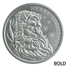 Silver 1 oz Merry Christmas Santa Round