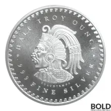 Silver 1/2 oz Aztec Calendar Round