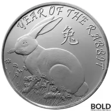 Highland Mint Rabbit Silver 1 oz Round