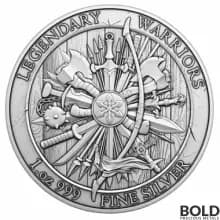 Silver 1 oz Legendary Warriors: Eric Bloodaxe Round BU