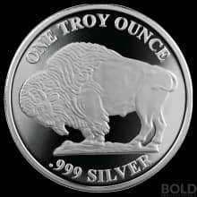 Silver - 1 oz Asahi Buffalo Round Proof