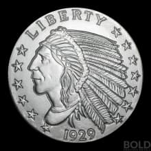 Silver - 5 oz Incuse Indian Round