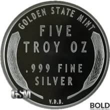 Silver - 5 oz Lincoln Wheat Cent Round