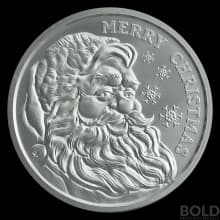 Silver - 1 oz Merry Christmas Santa Round (2020)