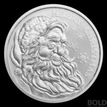 Silver - 1 oz Merry Christmas Santa Round (2021)