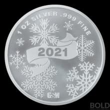 Silver - 1 oz Merry Christmas Santa Round (2021)