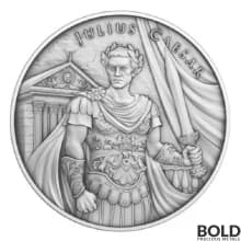 Silver 1 oz Legendary Warriors: Julius Caesar Round BU