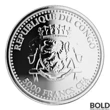 2017 Republic of Congo Gorilla 1 oz Silver Proof (Colored)
