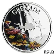 2018 EC8 Grenada: Spice Isle of the Caribbean 1 oz Silver Proof (Colored)