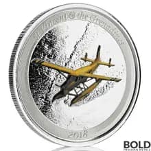 2018 EC8 St Vincent Grenadines Seaplane 1 oz Silver Proof (Colored)