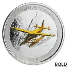 2018 EC8 St Vincent Grenadines Seaplane 1 oz Silver Proof (Colored)