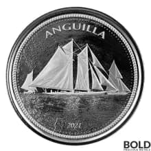 2021 1 oz Silver EC8 Anguilla Sailboat BU