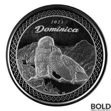 2021 EC8 Dominica: Sisserou Parrots 1 oz Silver BU
