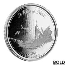 2021 EC8 St Kitts & Nevis Shipwreck 1 oz Silver BU