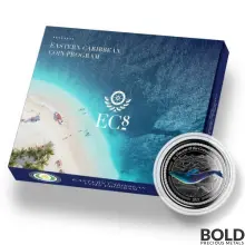 2021 EC8 St Vincent Grenadines Humpback Whale 1 oz Silver Proof (Colored)