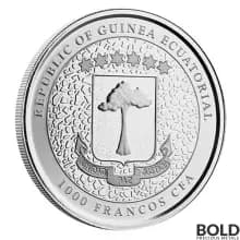 2021 Equatorial Guinea Giraffe 1 oz Silver Coin