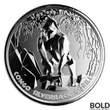 2021 Republic of Congo Gorilla Silver 1 oz