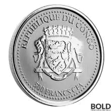 2021 Republic of Congo Gorilla Silver 1 oz