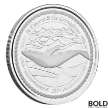 2021 St. Vincent & The Grenadines: Humpback Whale 1 oz Silver BU
