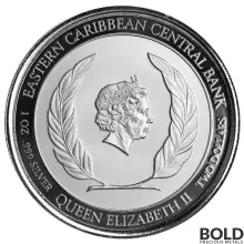 2022 Silver 1 oz EC8 Dominica Mountain Chicken Coin BU