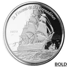 2022 Silver 1 oz EC8 St Vincent Grenadines War Ship Coin BU