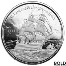 2022 Silver 1 oz EC8 St Vincent Grenadines War Ship Coin BU