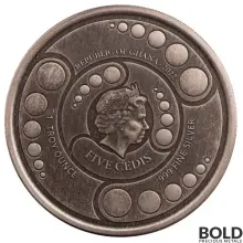2022 Silver Ghana Alien 1oz Antiqued