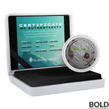2022 Silver Ghana Alien 1 oz Proof Black Rhodium Colored