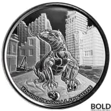 2022 1 oz Tokelau AI Apocalypse Komodo Dragon Silver Coin (Prooflike)