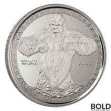 2022 Republic of Congo Gorilla Silver 1 oz
