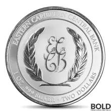 2023 1 oz St. Lucia Coat of Arms Silver Coin (BU)