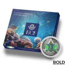 2023 1 oz St. Lucia Coat of Arms Silver Coin Proof (Colored)