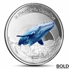 2023 1 oz St. Vincent Grenadines Humpback Whale Silver Coin Proof (Colored)