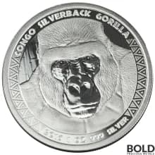 2016 Silver 1 oz Republic of Congo Gorilla
