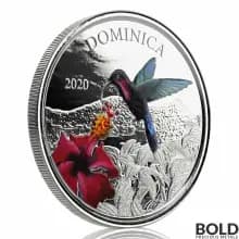 2020 EC8 Dominica Humming Bird 1 oz Silver Proof (Colored)