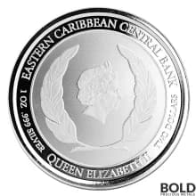 2018 St. Kitts & Nevis Silver Brown Pelican 1 oz